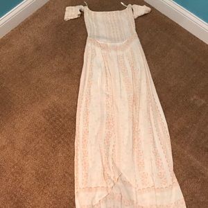 LONG STRAPLESS FLOW DRESS